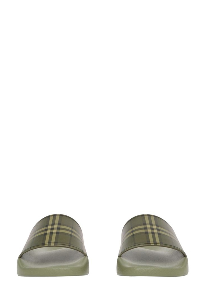 фото Зеленые клетчатые пантолеты burberry