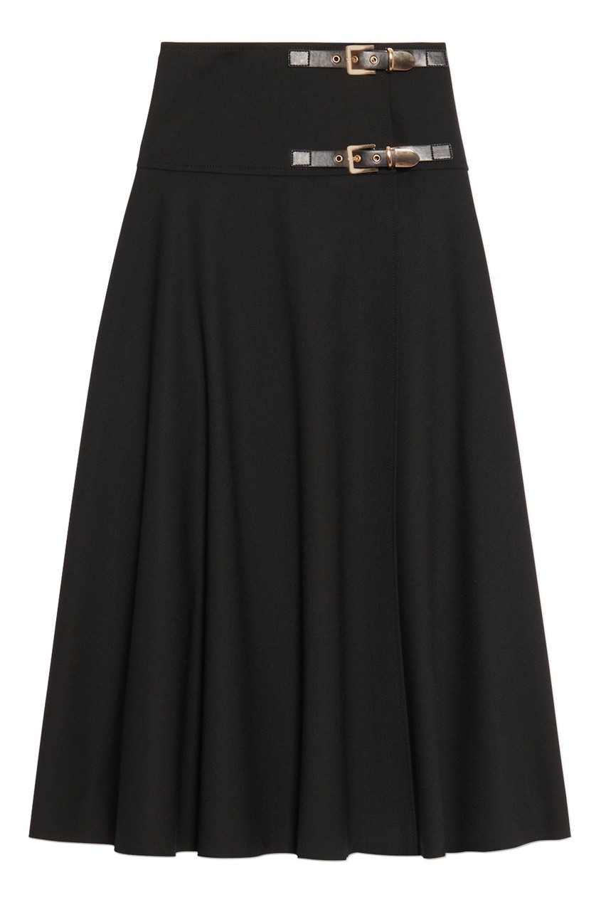 фото Черная юбка из шерсти sandro