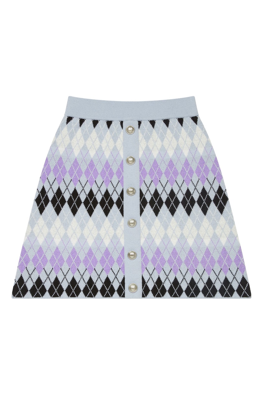 фото Сиреневая юбка с графическим принтом maje
