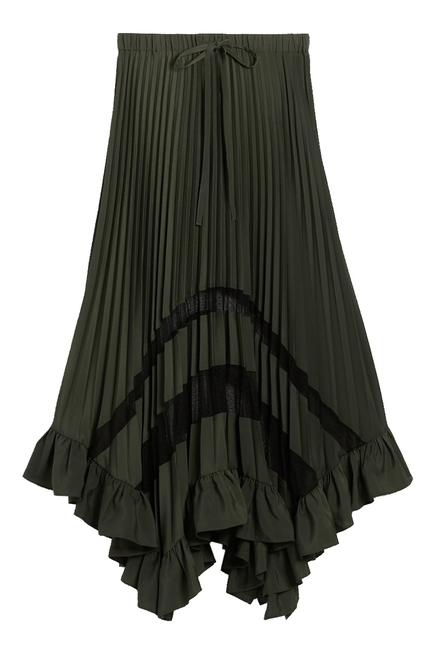 фото Зеленая юбка с плиссировкой claudie pierlot