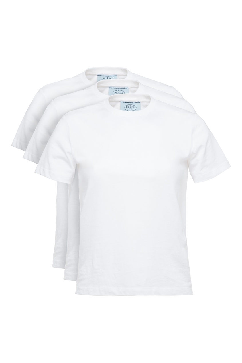 фото Набор из трех белых футболок prada