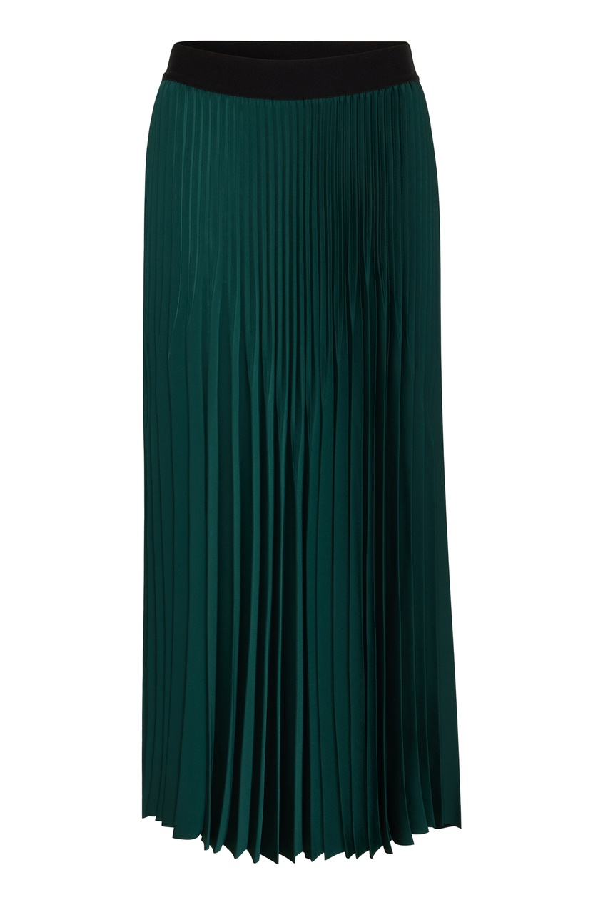 фото Темно-зеленая плиссированная юбка gerard darel
