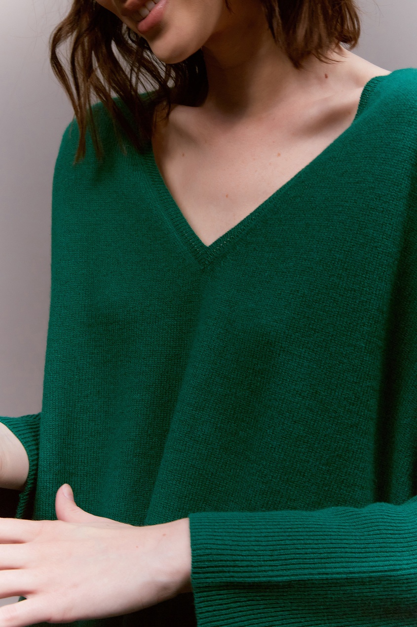 фото Зеленый пуловер из кашемира louison gerard darel