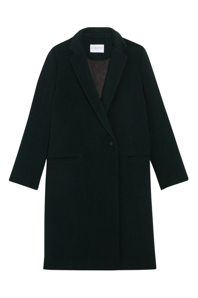 фото Темно-зеленое пальто из шерсти и кашемира claudie pierlot