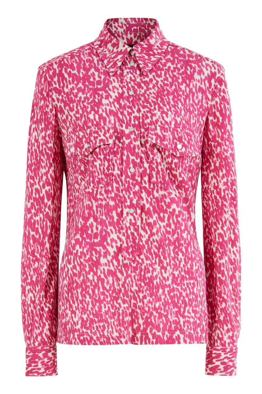 Блузка цвета фуксия с принтом Isabel Marant цвета фуксия