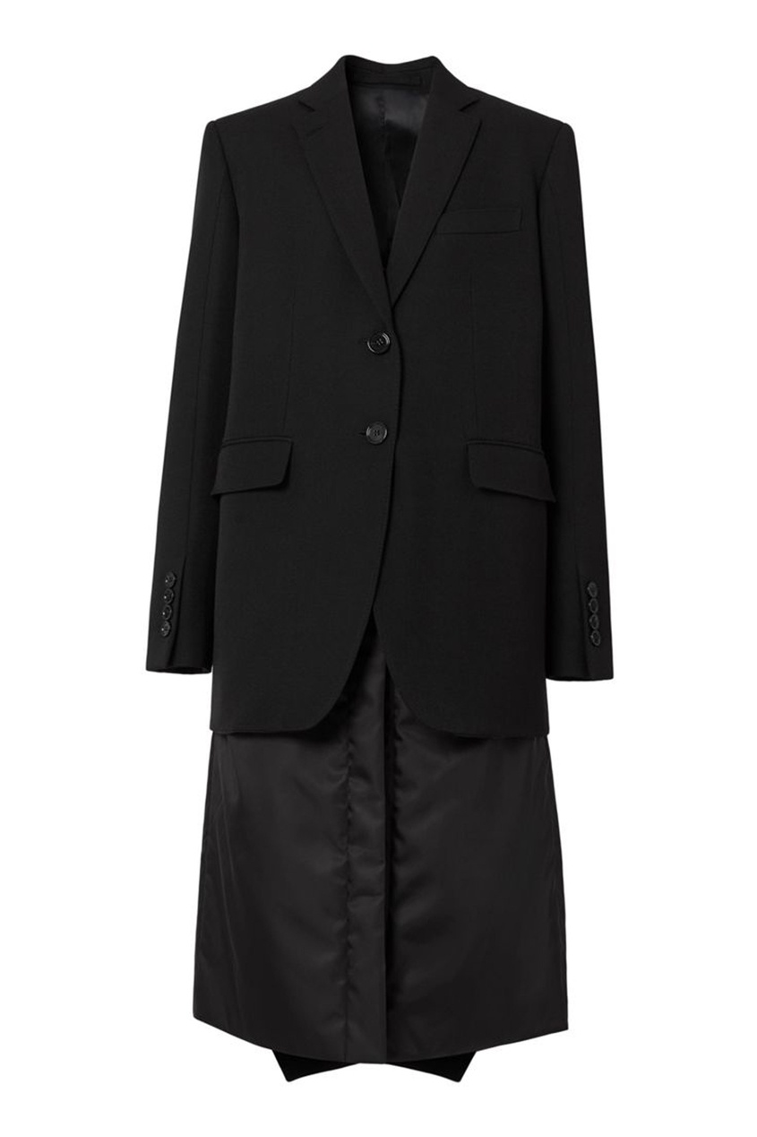 Пальто шерстяное Burberry BLACK 10204076 