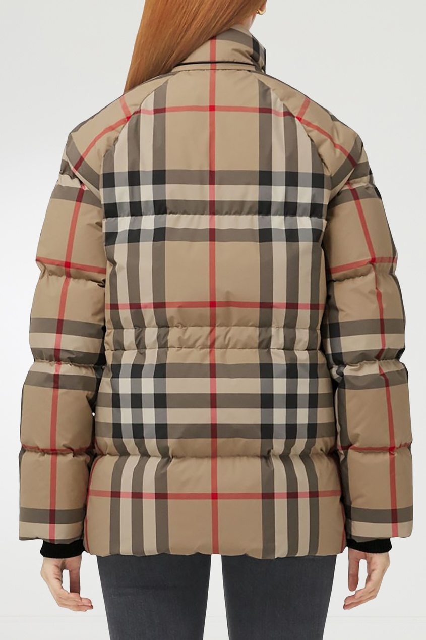 фото Пуховик в клетку burberry