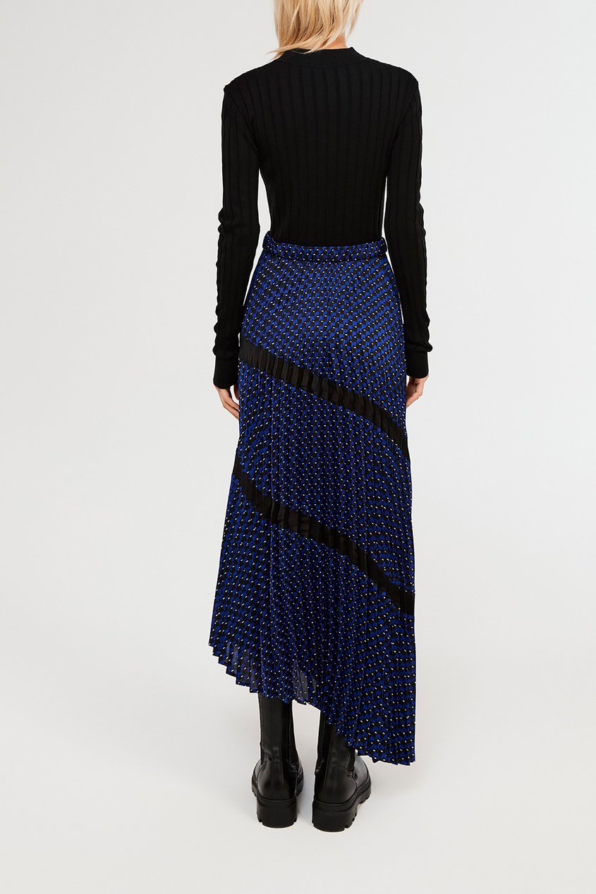 фото Черно-синее комбинированное платье claudie pierlot