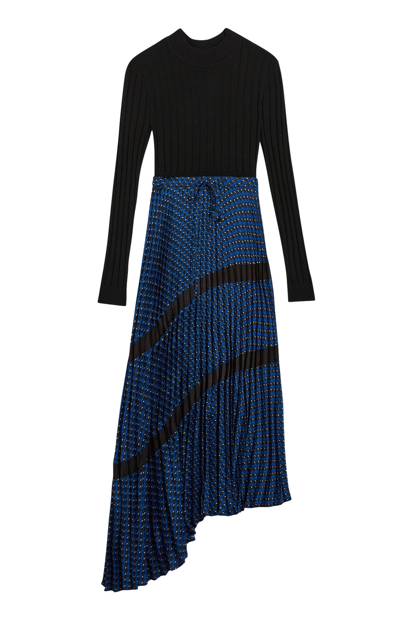 фото Черно-синее комбинированное платье claudie pierlot