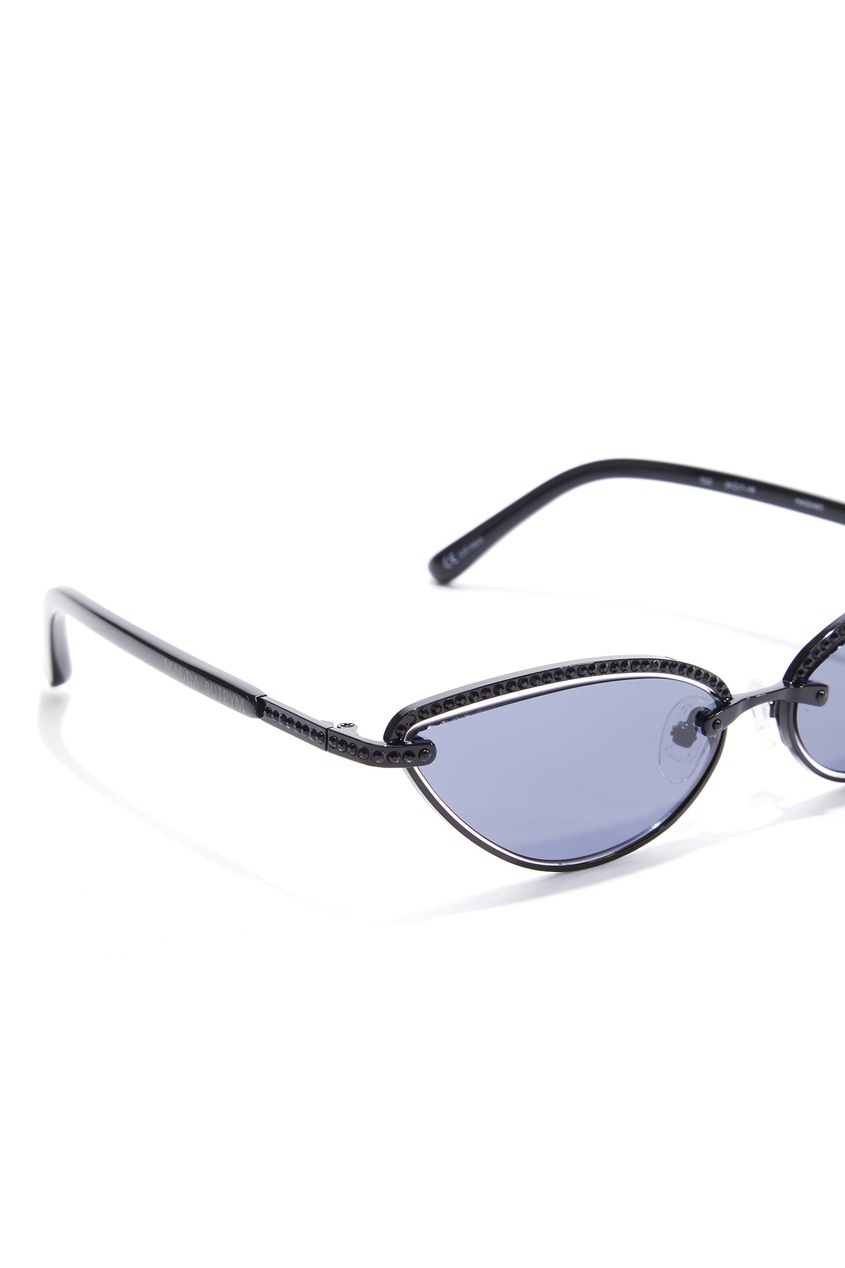 фото Солнцезащитные очки в черной оправе linda farrow x magda butrym