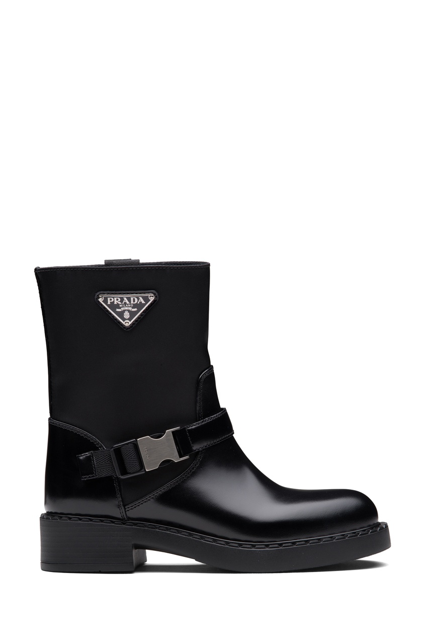 фото Комбинированные ботинки черного цвета prada