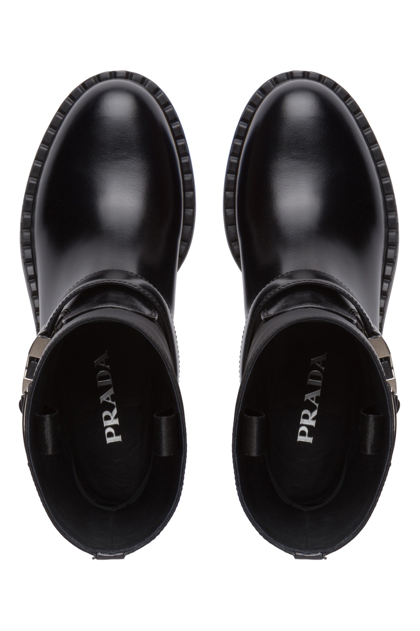 фото Комбинированные ботинки черного цвета prada
