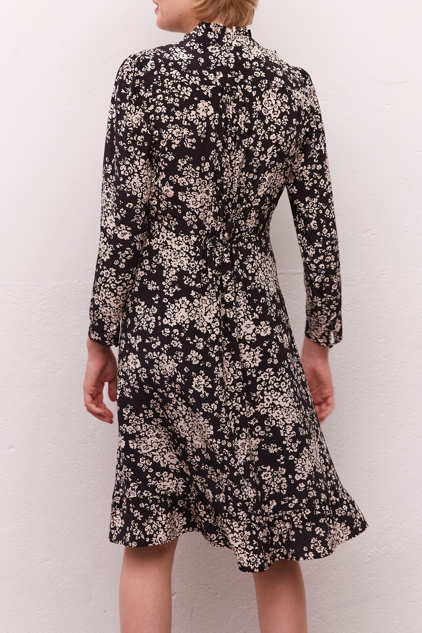 фото Черное платье со светлым цветочным принтом julia gerard darel