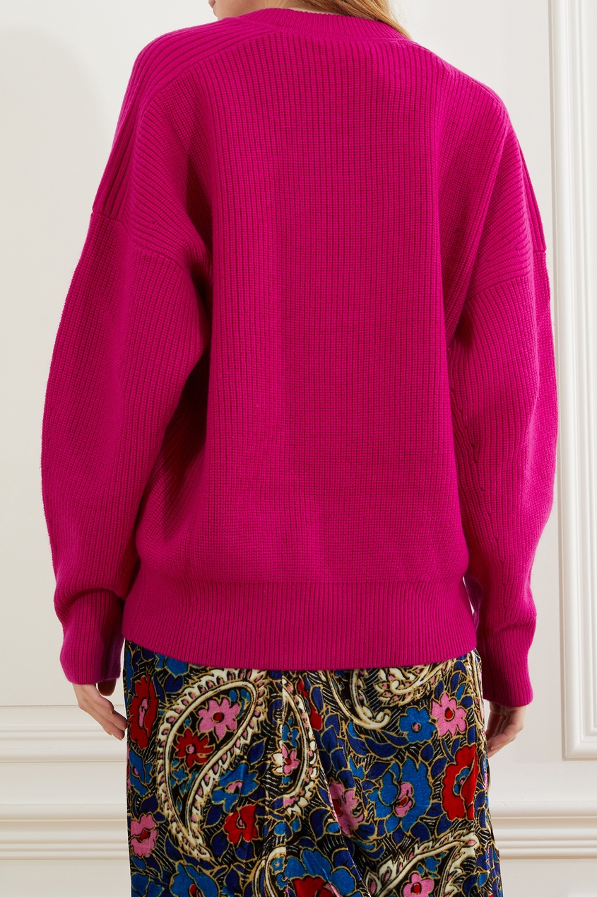 фото Шерстяной свитер цвета фуксия isabel marant etoile