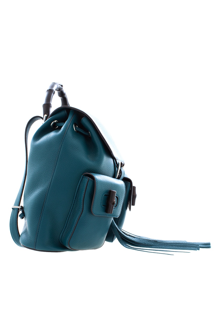 фото Кожаный рюкзак bamboo leather backpack gucci