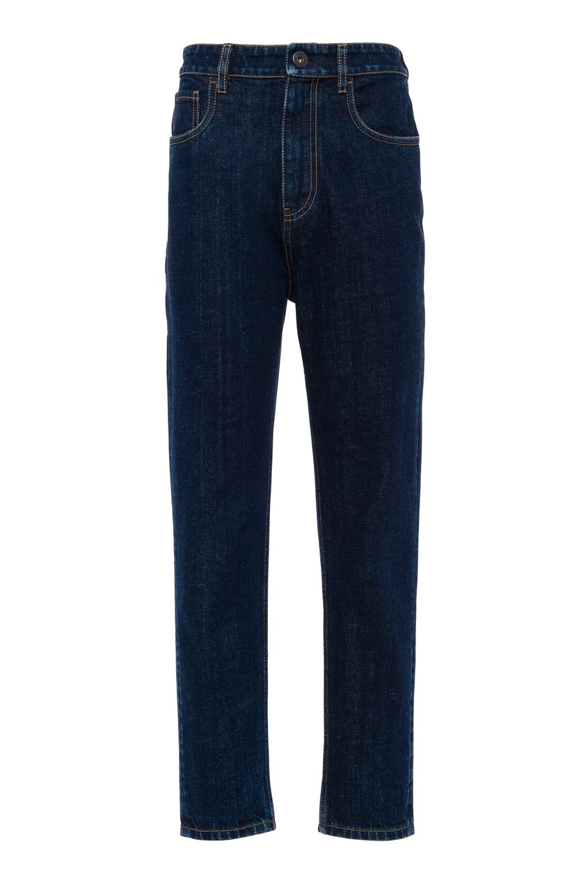 фото Синие укороченные джинсы prada