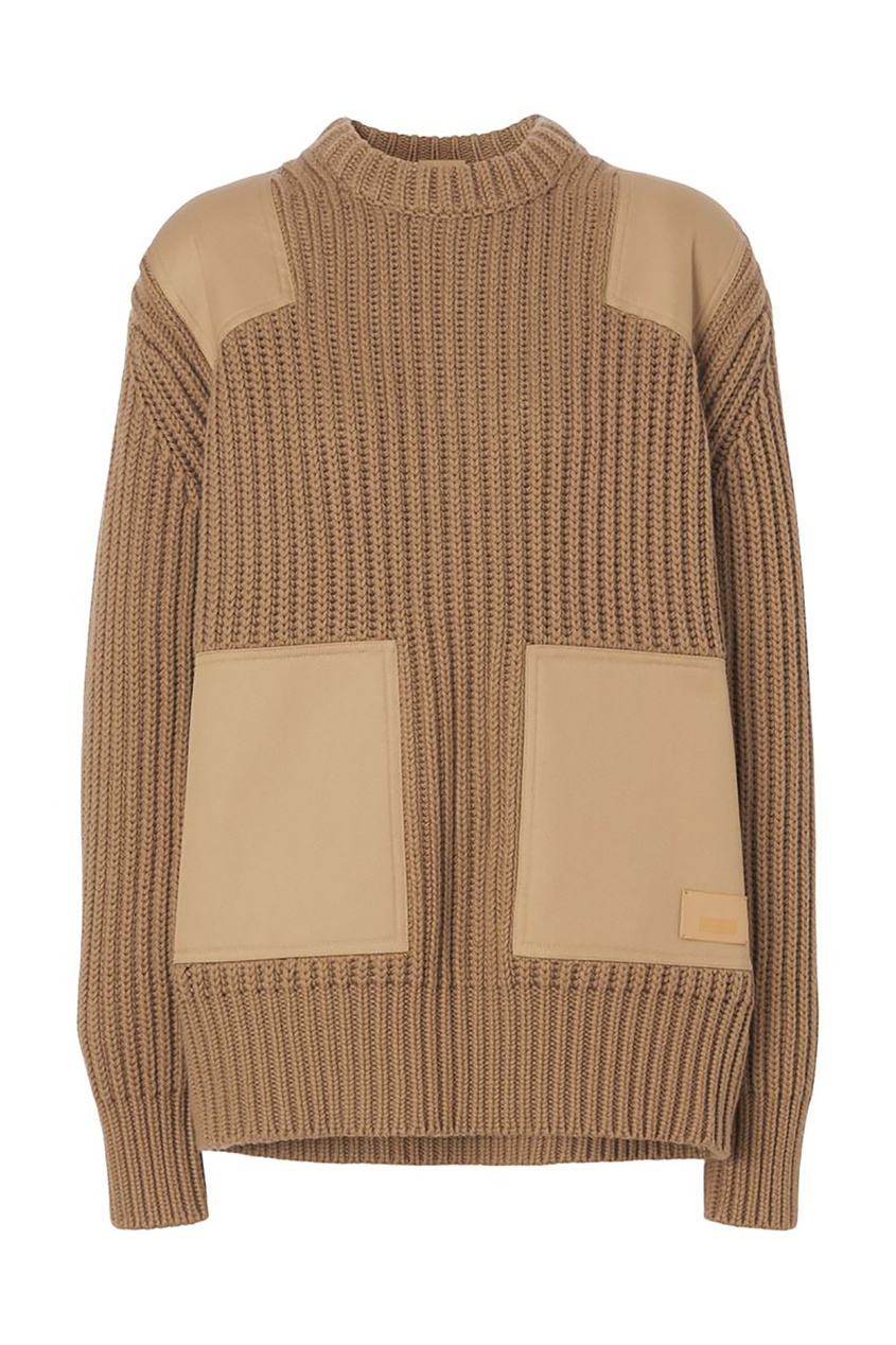 фото Коричневый свитер с контрастными вставками burberry