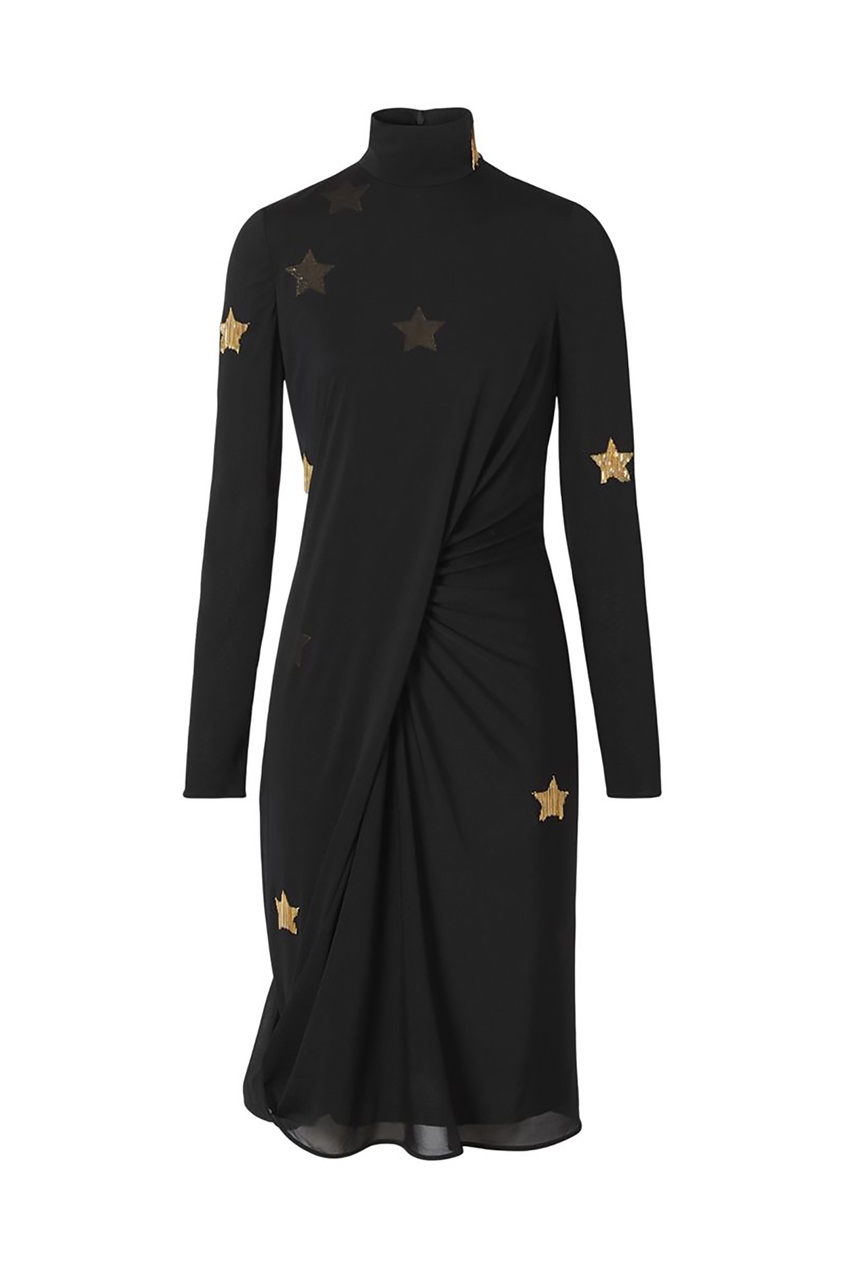 фото Черное платье со звездами burberry