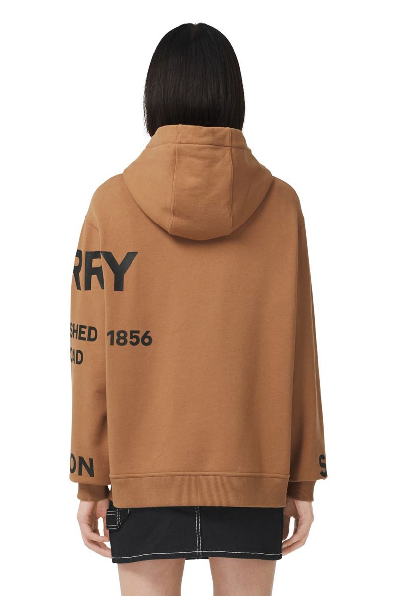 фото Коричневое худи с надписями burberry