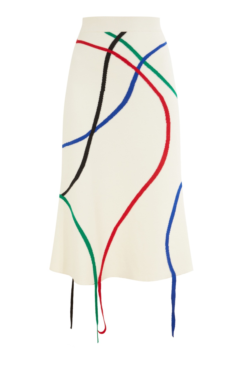 Шерстяная юбка цвета экрю от Loewe