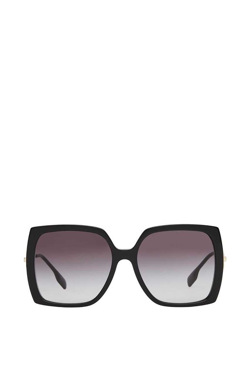 фото Крупные квадратные солнцезащитные очки с темно-серыми линзами burberry