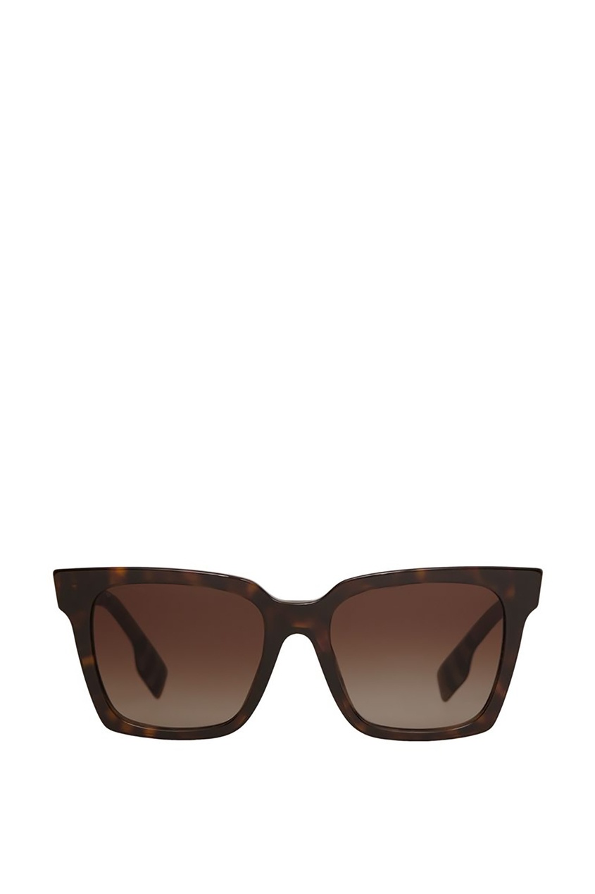 фото Квадратные солнцезащитные очки с темно-коричневыми градиентными линзами burberry