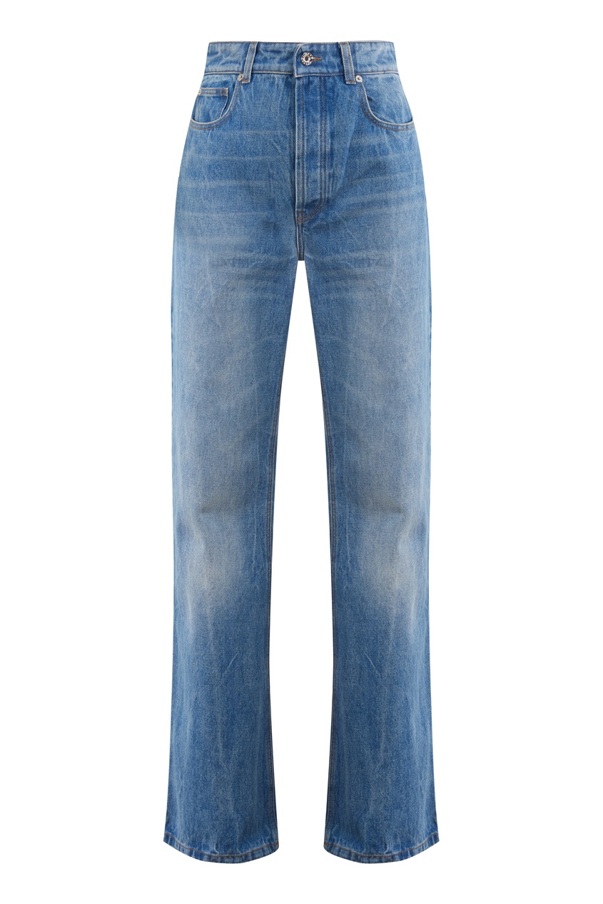 Голубые расклешенные джинсы Paco Rabanne x Kimura Tsunehisa
