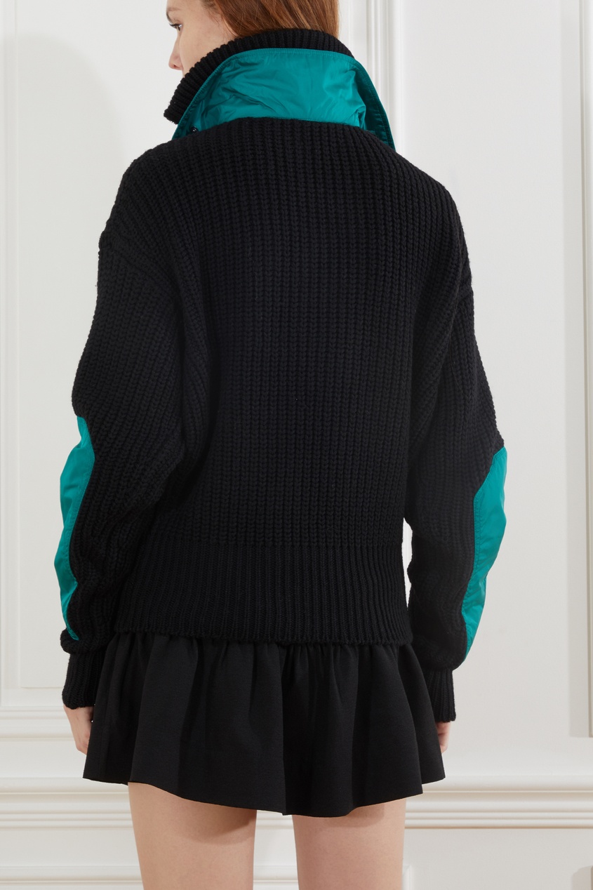 фото Черный свитер с контрастными вставками dempster isabel marant