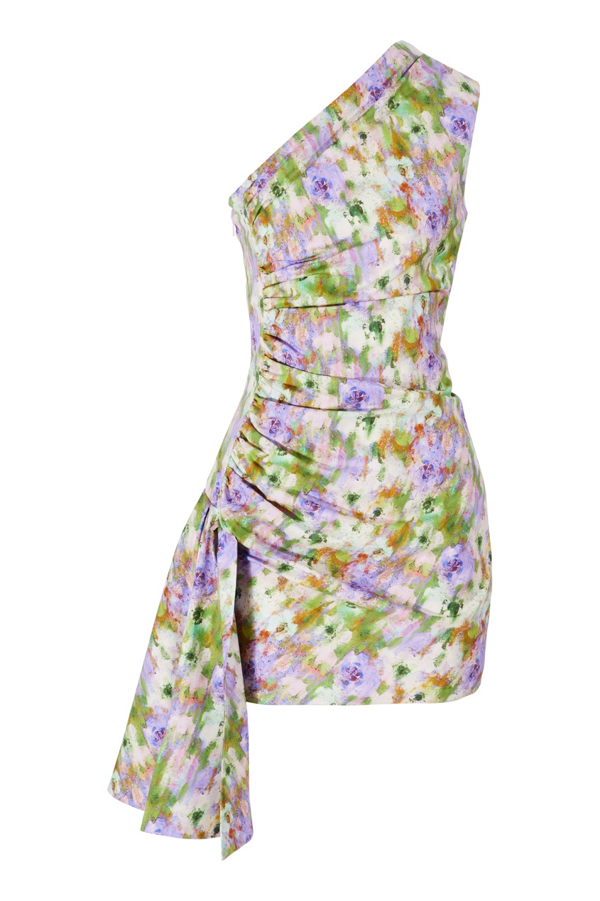 фото Асимметричное платье с цветочным принтом giuseppe di morabito