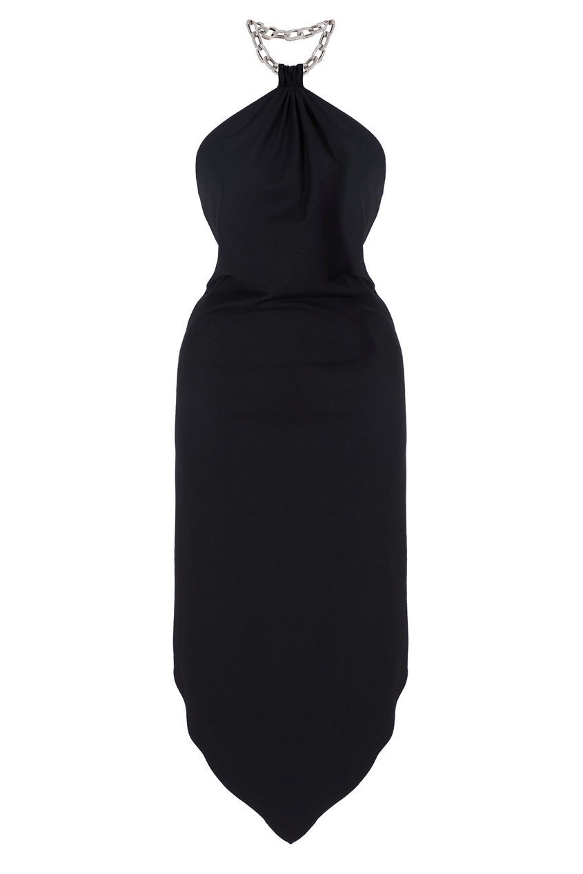 фото Черное платье с открытыми плечами giuseppe di morabito