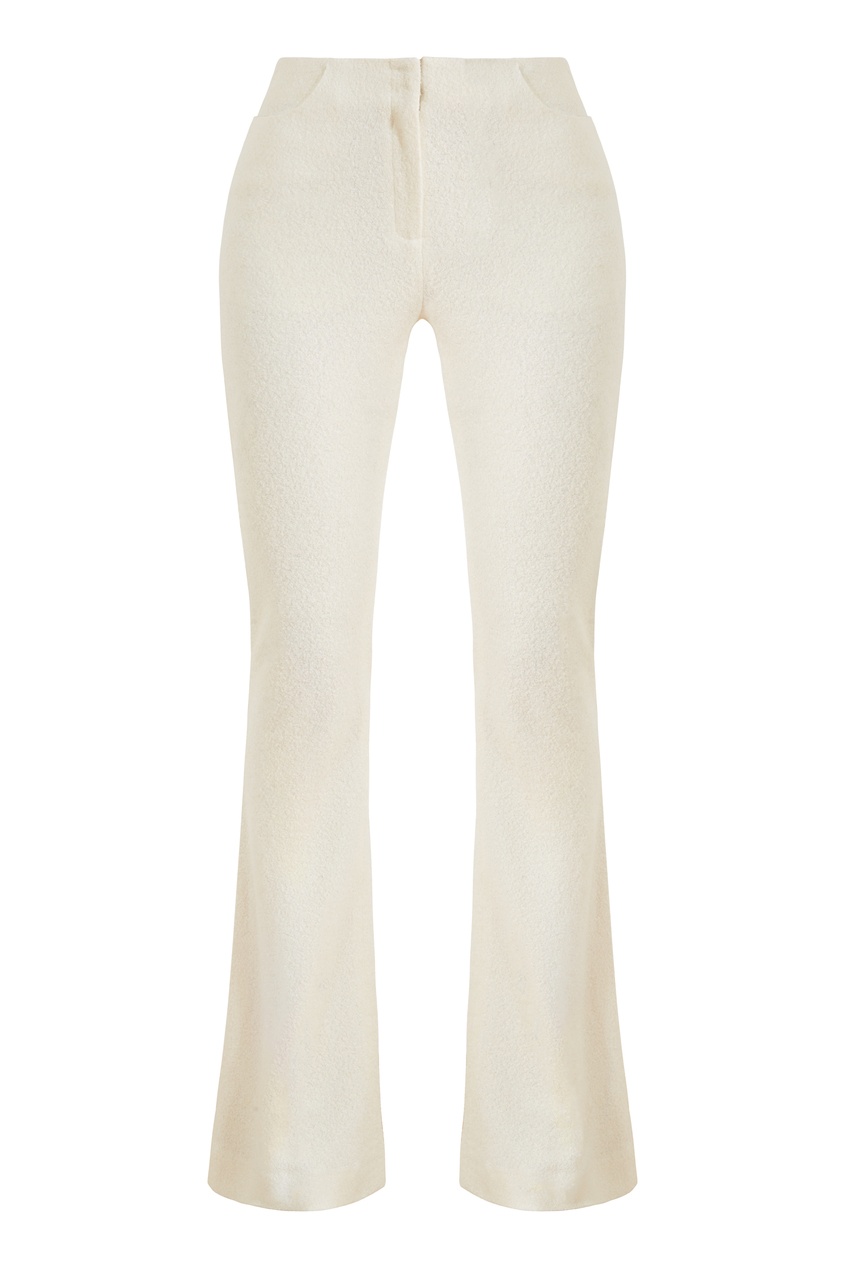 Белые расклешенные брюки Acne Studios цвет off whiteaeg
