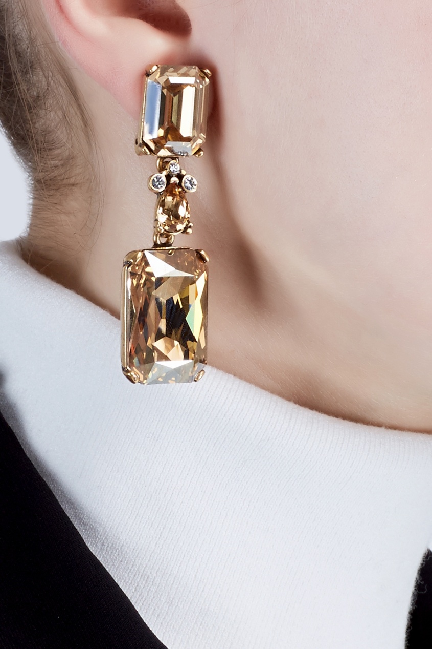 

Серьги с кристаллами Swarovski, Золотой, Серьги с кристаллами Swarovski