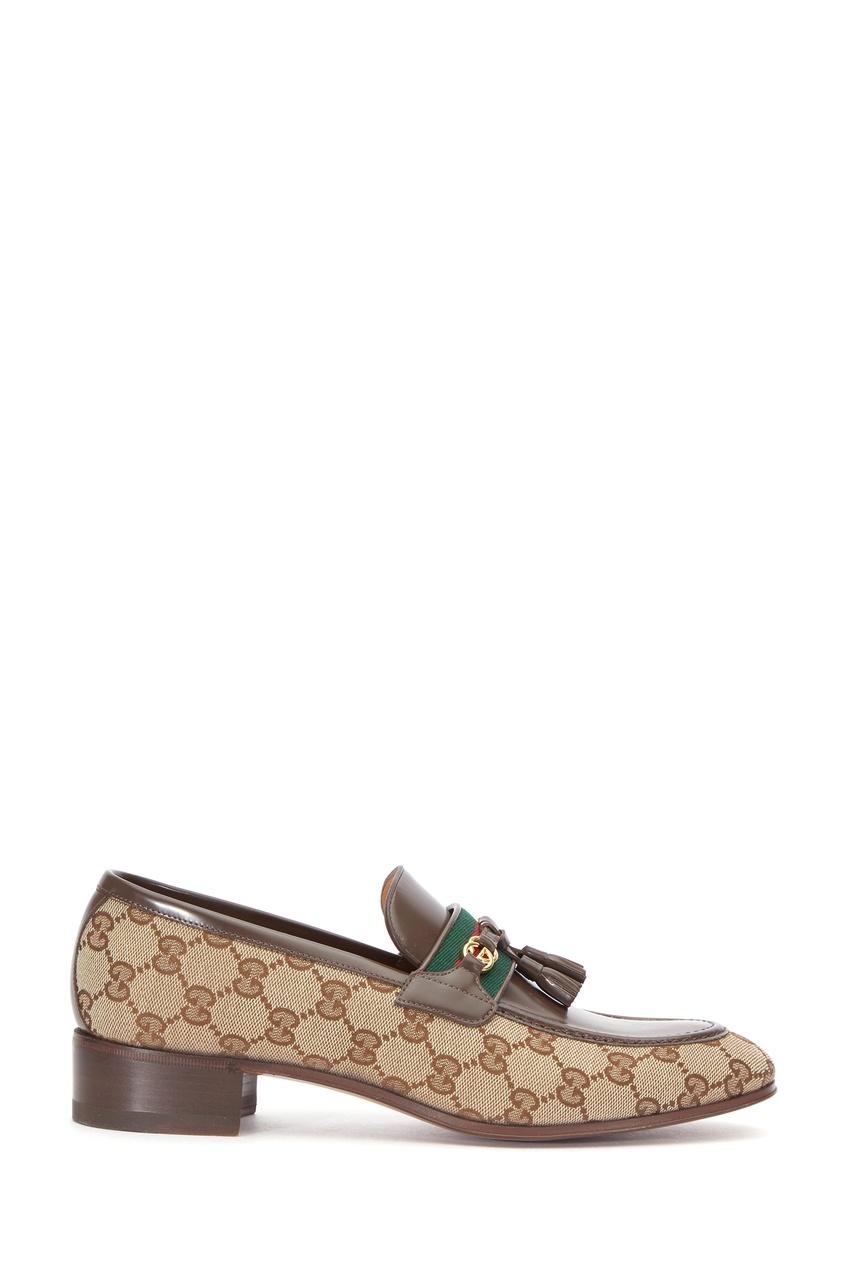 

Бежево-коричневые лоферы GG, Коричневый, Бежево-коричневые лоферы GG