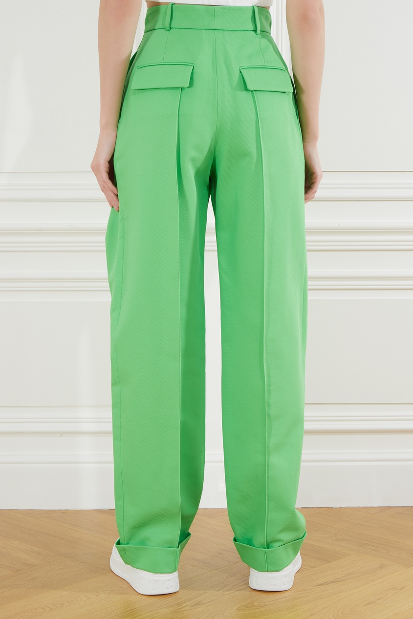 фото Зеленые хлопковые брюки giuseppe di morabito
