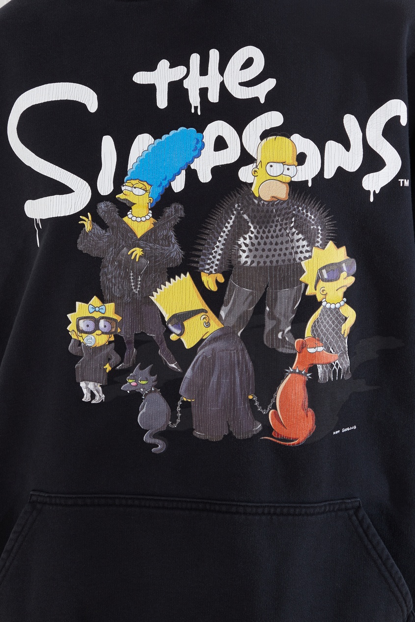 фото Черное худи the simpsons balenciaga