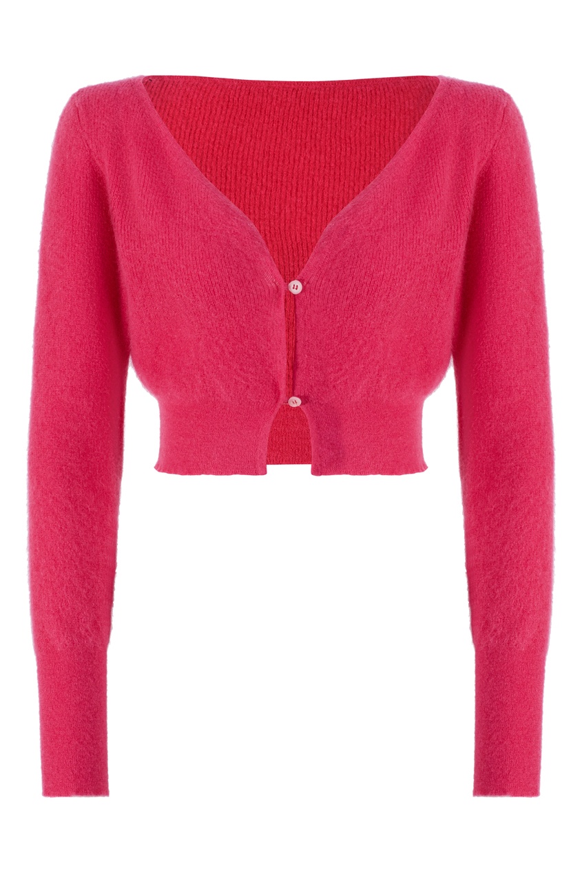 

Розовый укороченный кардиган Le cardigan Alzou