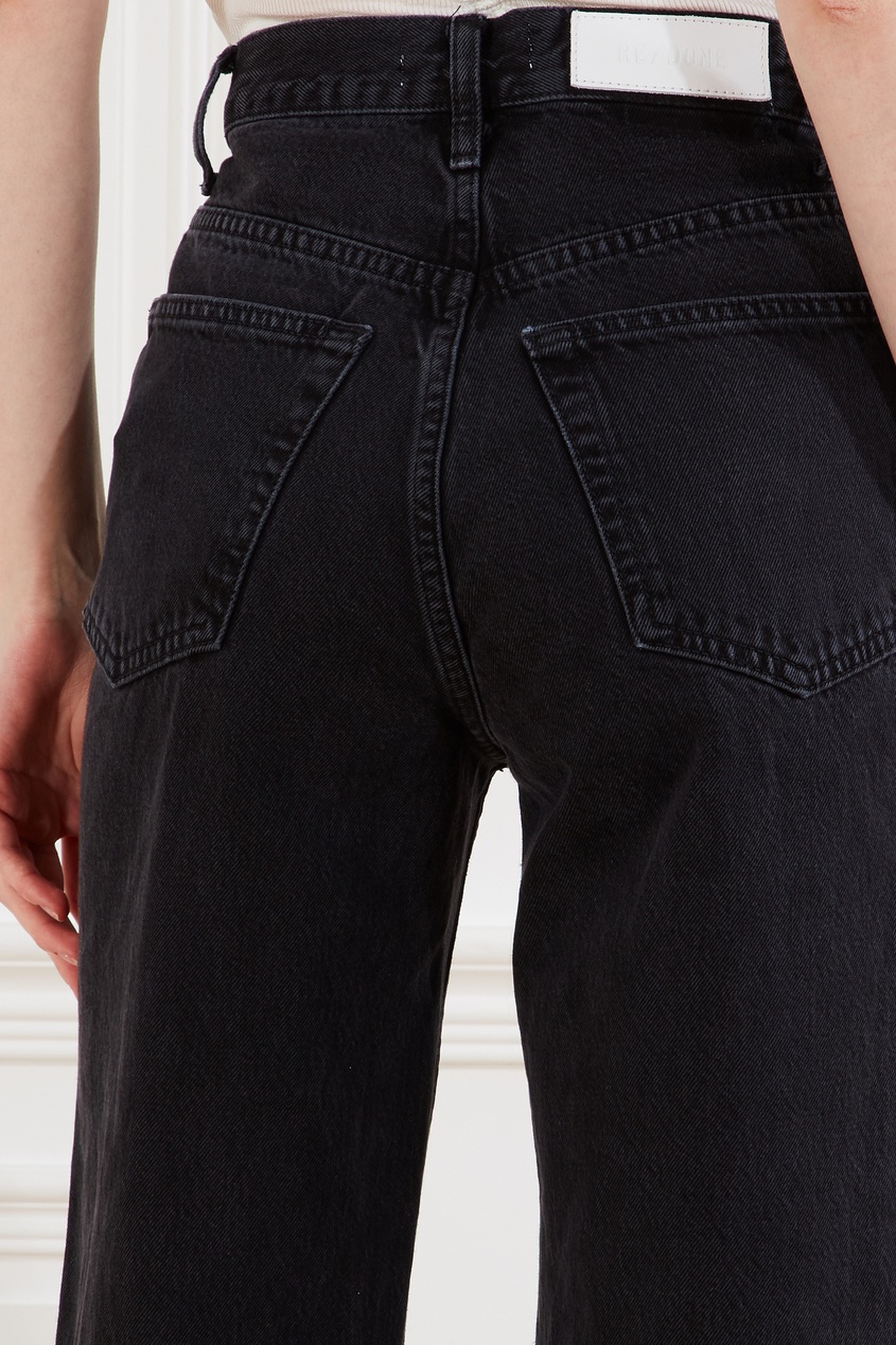 фото Черные широкие джинсы re/done
