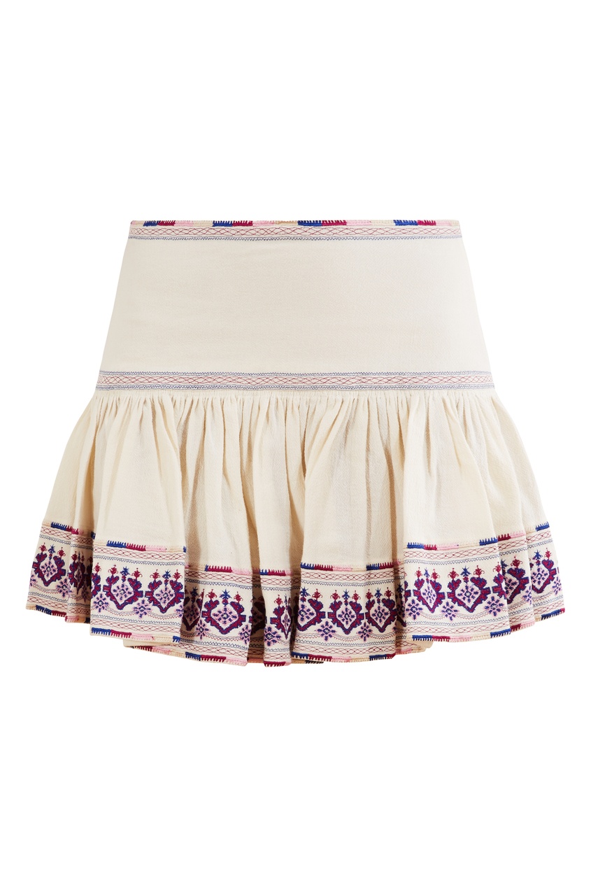фото Кремовая юбка с вышивкой isabel marant etoile