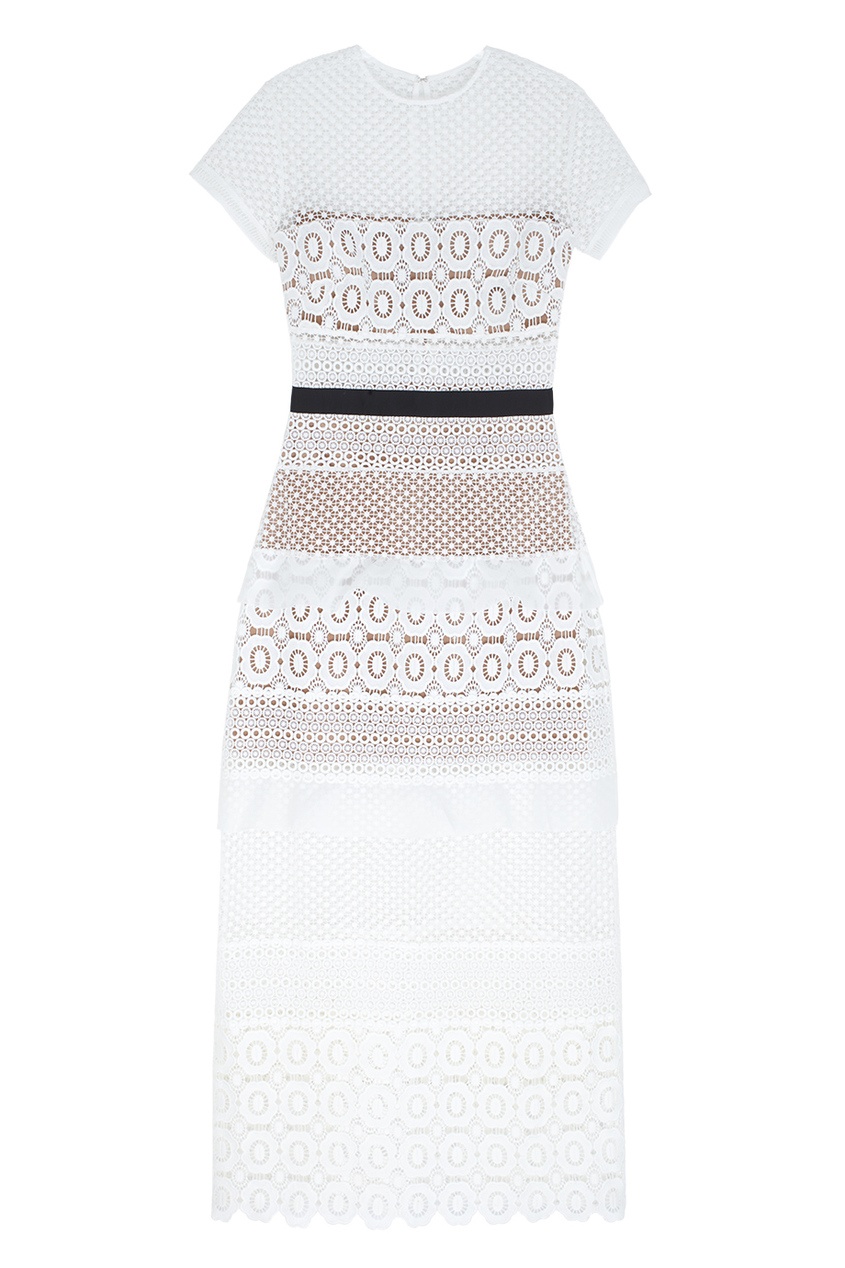 

Платье Oblique lace column, Белый, Платье Oblique lace column