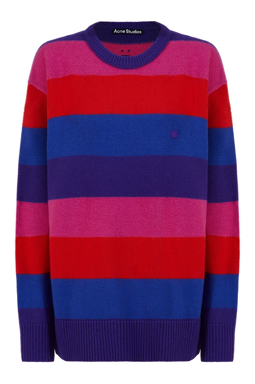 Разноцветный полосатый свитер