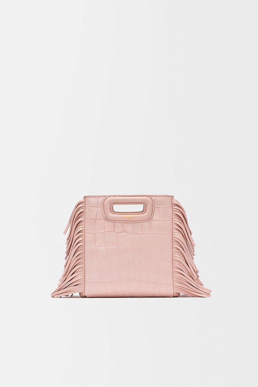 Розовая сумка M Mini Croco