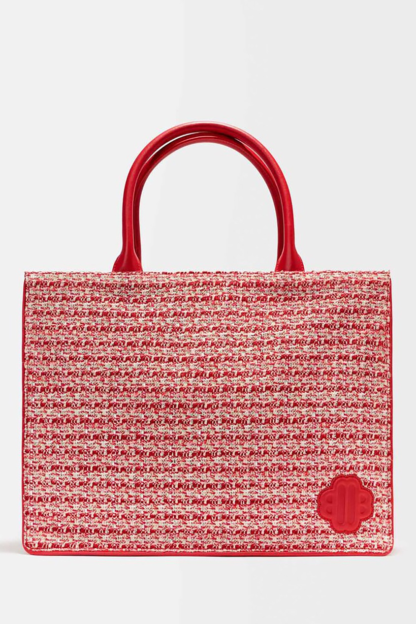 Красная твидовая сумка