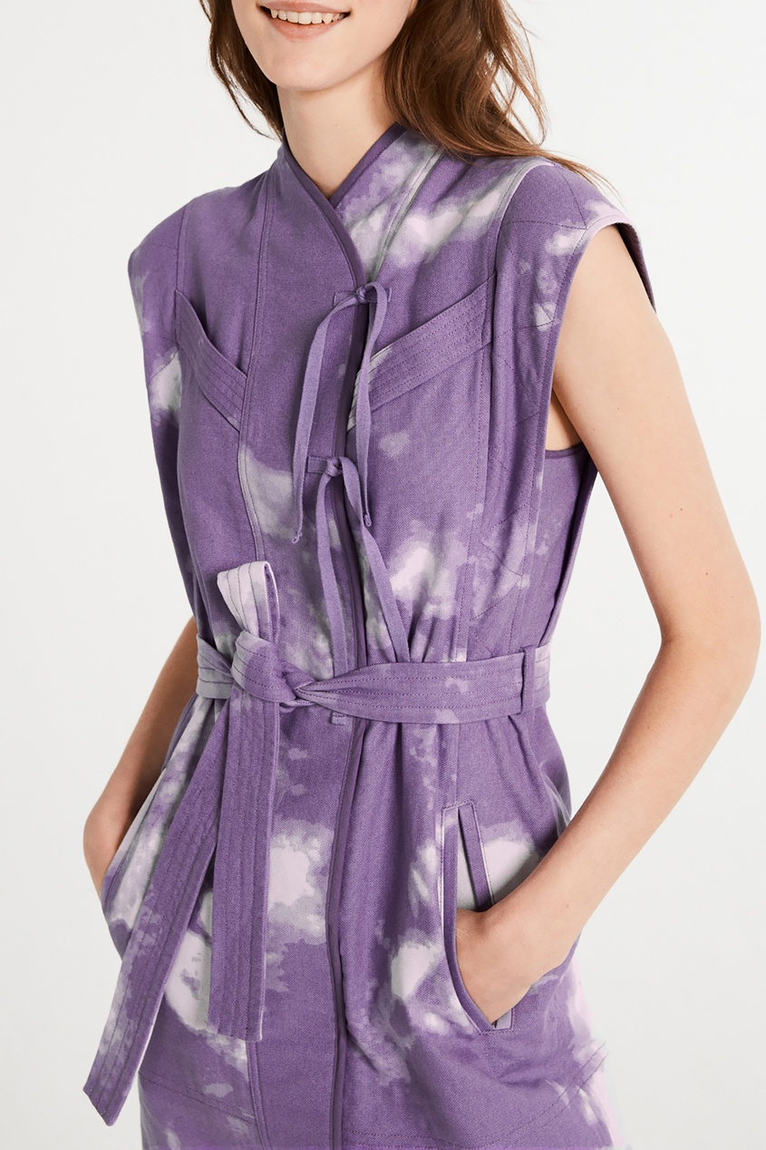 фото Фиолетовое платье с принтом robby claudie pierlot