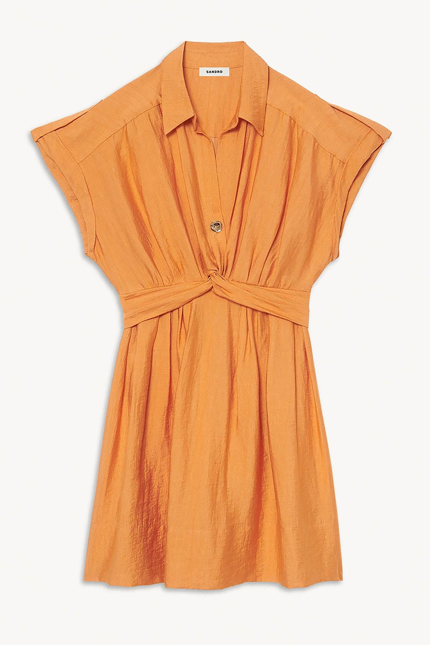 фото Оранжевое платье sandro