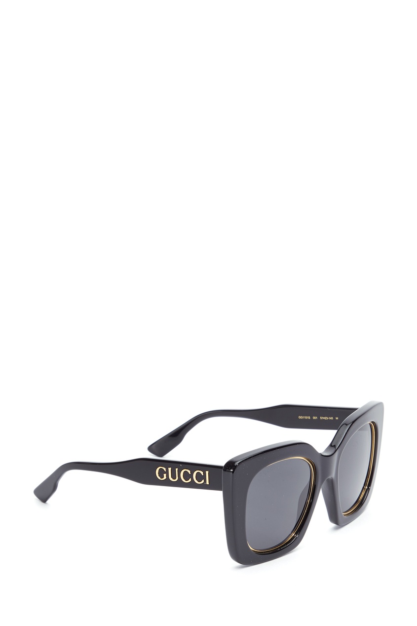 фото Квадратные солнцезащитные очки серого цвета gucci