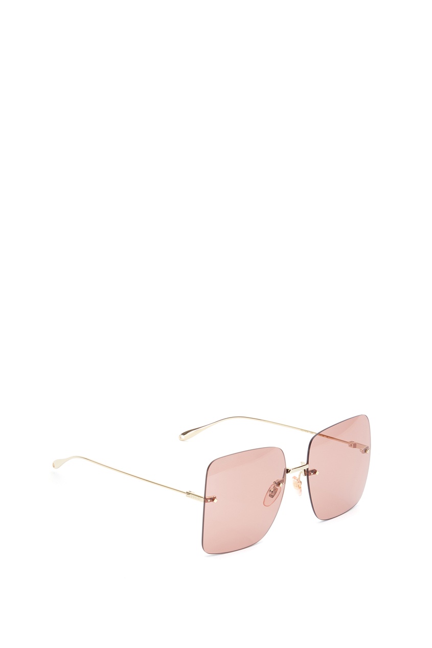 фото Квадратные солнцезащитные очки розового цвета gucci