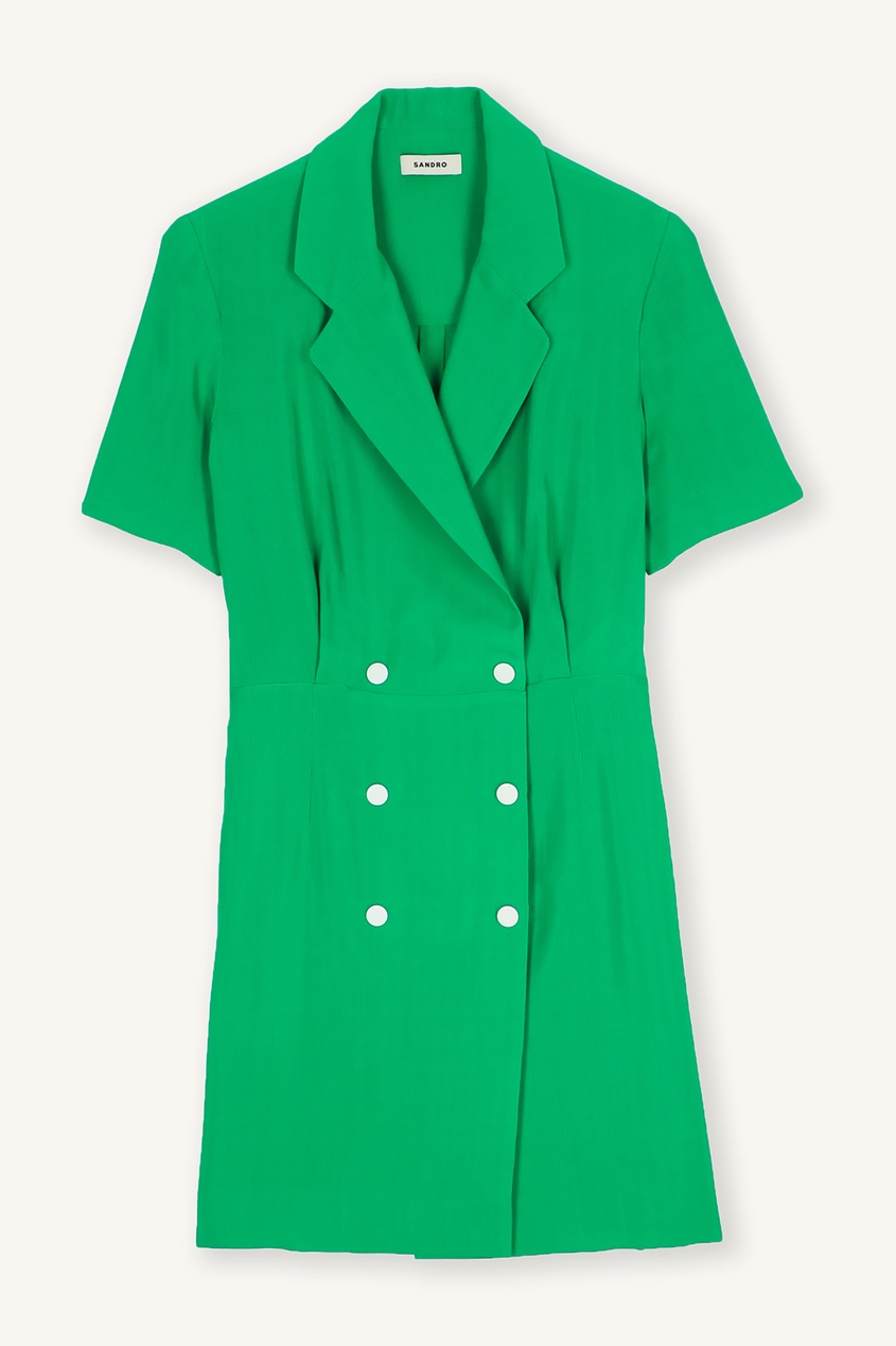 

Зеленое двубортное платье, Зеленый, Зеленое двубортное платье
