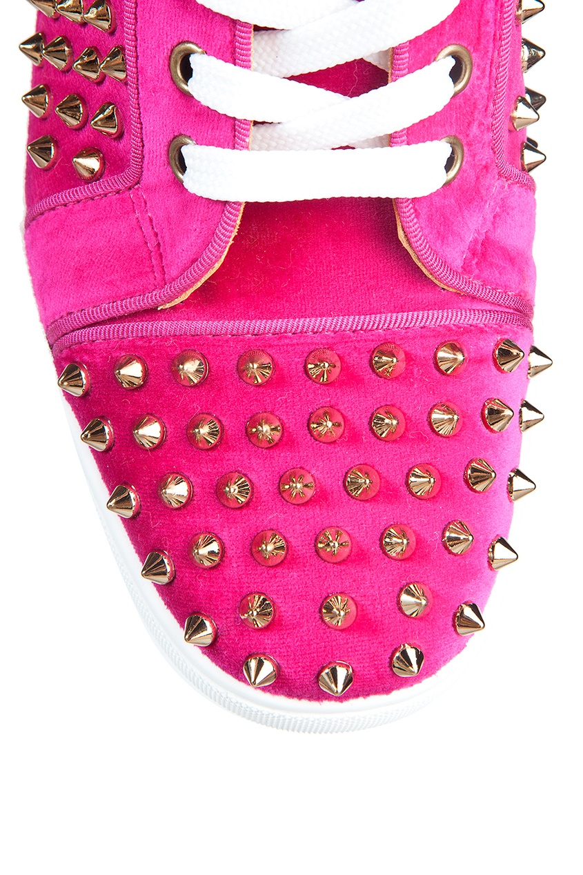 фото Бархатные кеды Louis Orlato Woman Flat Velvet/GG/Spikes Christian louboutin