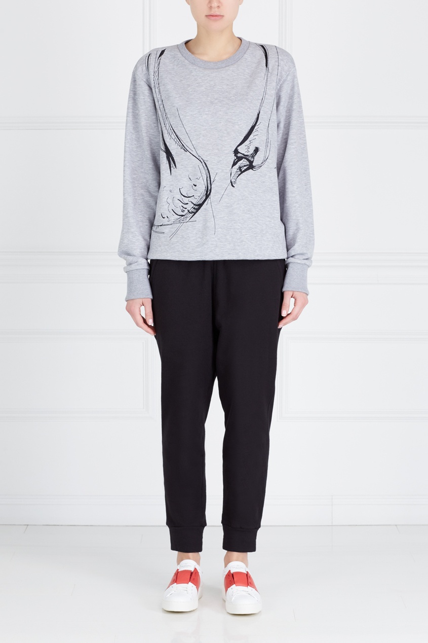 

Хлопковый свитшот, Серый, Хлопковый свитшот