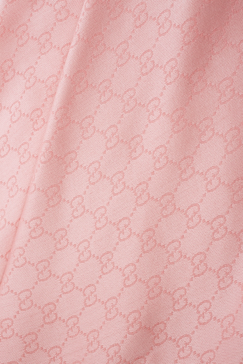 фото Розовый палантин из шелка и шерсти Gucci